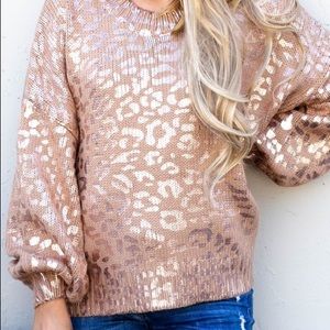 Rose Gold Animal Print sweater